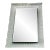 Murano Style Rectangular Undulating Molded Glass Frame Wall Mirror For Sale