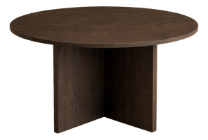 Round Smoked Oak Dining Table by Lebanto