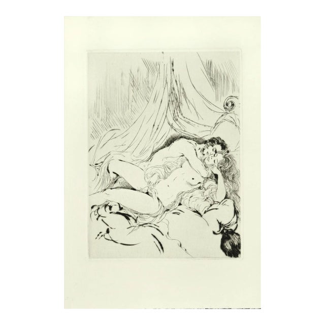 Sexual Encounter - Original Etching ad Drypoint by A. Doré - Late 1900 Late 1900 For Sale