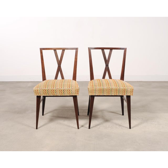 Mid 20th Century Set of Eight Tommi Parzinger X-Back Mahogany Dining Chairs For Sale - Image 5 of 18