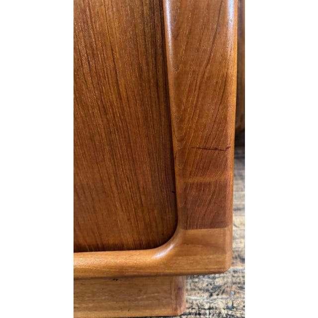 Mid 20th Century Danish Modern Teak Credenza by Dyrlund With Tambour Doors For Sale - Image 12 of 17