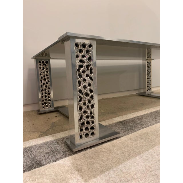 1970s Willy Luyckx Aluclair Belgian 1970s Sculptural Table For Sale - Image 5 of 13