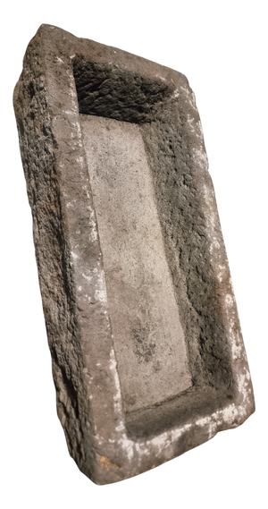 Antique French Stone Trough in Volcanic Rock, 1750-1850
