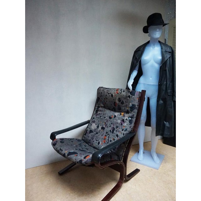 Ingmar Relling Vintage Siësta Lounge Chair by Ingmar Relling for Westnofa with Joan Miro Upholstery, 1970s For Sale - Image 4 of 17