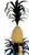 Currey & Company Vintage Currey and Company 6 Arm Tole Pineapple Palm Leaf Regency Style Chandelier For Sale - Image 4 of 5