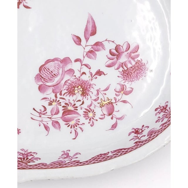 Rare Famille Rose Pink Oval Platter, Chinese Export, Circa 1760 For Sale In San Francisco - Image 6 of 7
