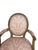 Early 20th Century Louis XVI Style Grey Painted Armchairs in Pink and White Ikat Upholstery - A Pair For Sale - Image 18 of 18