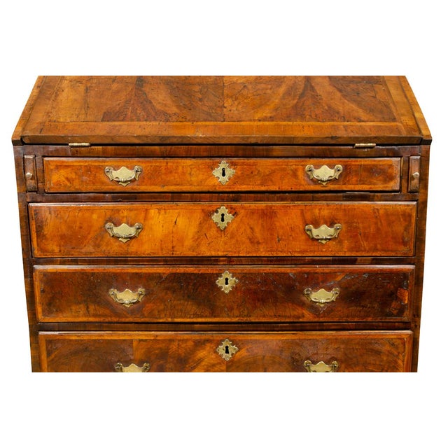 George II Walnut Slant Lid Desk For Sale - Image 11 of 13