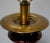 Traditional Pair of 21st Century Brass and Ceramic Burgundy Baluster Lamps For Sale - Image 3 of 10