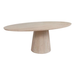 Jefferson Ceruse Oak Oval Dining Table For Sale