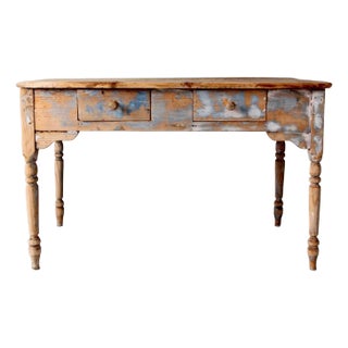 Antique Primitive Desk Table For Sale