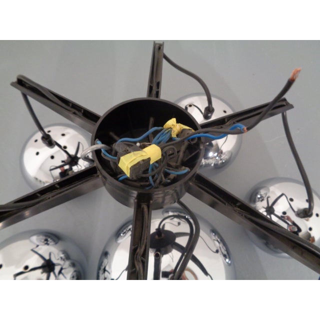 Space Age Chrome-Plated Ceiling Lamp, Germany, 1960s For Sale - Image 10 of 14