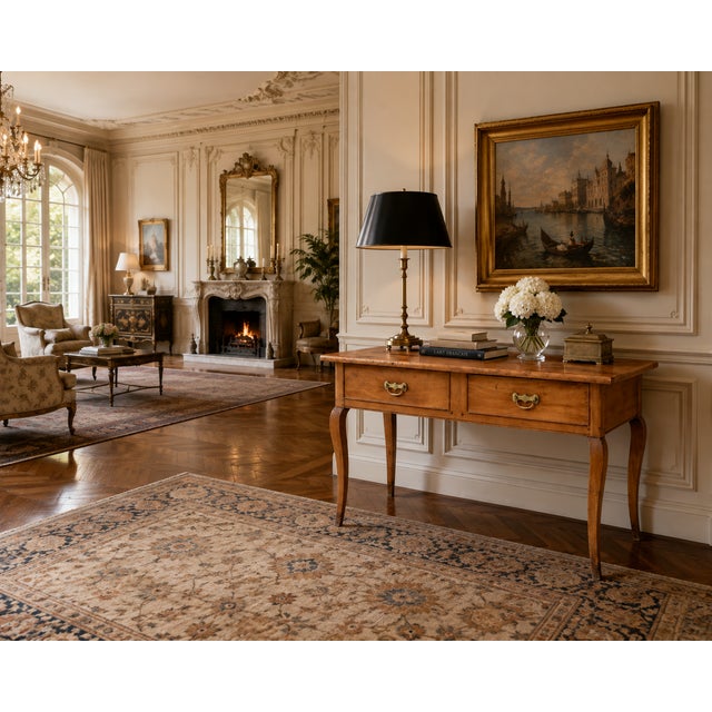 18th-Century French Provincial Louis XV Fruitwood Bureau Plat Writing Table, Circa 1760 For Sale - Image 9 of 11
