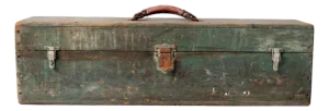 Vintage Green Wood Tool Box