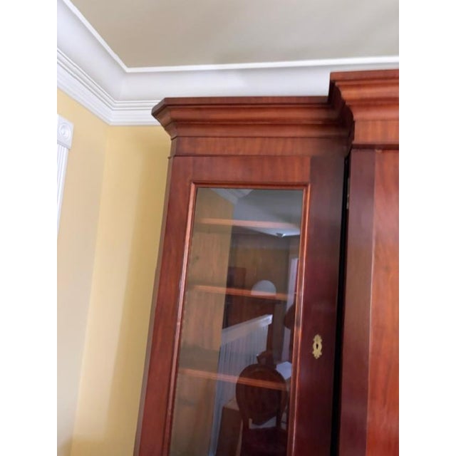 Mid 19th Century Antique English Mahogany Three Door Mahogany Breakfront Bookcase Circa 1850 For Sale - Image 5 of 10