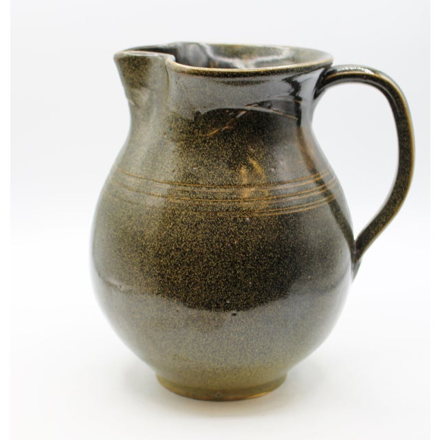 C. 1940-50s Early Ben Owen I Jugtown Ware Large Pitcher For Sale - Image 4 of 9