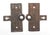 Victorian Antique Pair of 3 In. Victorian Cast Iron Door Back Plates For Sale - Image 3 of 4