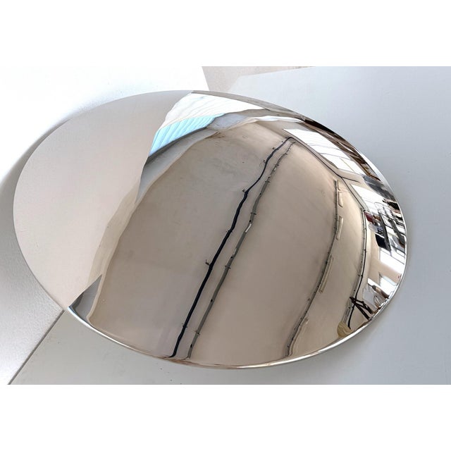 Large Flush Mount Light in Polished Nickel by Florian Schulz, 1970s For Sale - Image 5 of 8