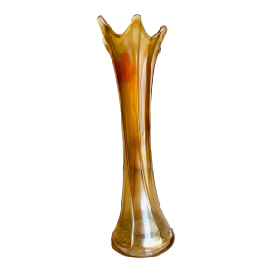 60's Vintage Midcentury Carnival Glass Bud Vase