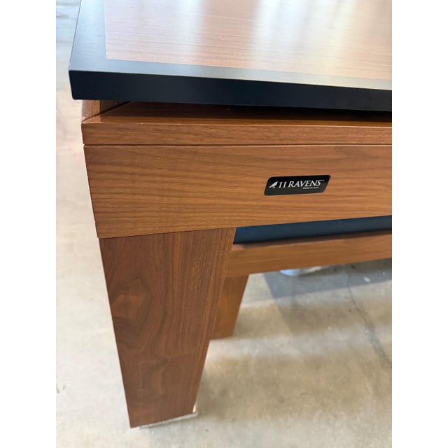 Luxury 3 in 1 Combination Pool Table, Table Tennis Table, Dining / Party Table + Matching Wall Unit and Benches. Premium Solid Walnut Wood. For Sale - Image 11 of 18