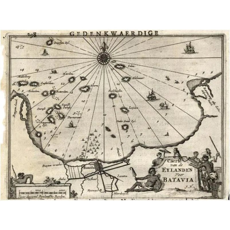 Antique Map of the Islands, 1682 | Chairish