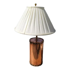 American Arts and Crafts Copper & Nail Head Drum Table Lamp
