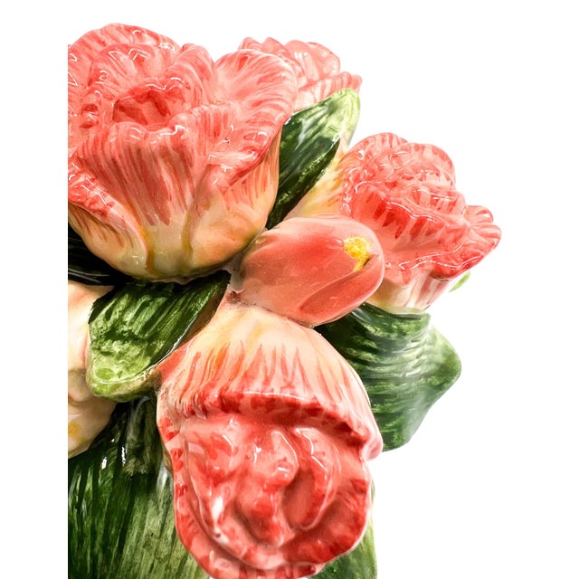 Vintage Fitz and Floyd “Forever in Bloom” Ceramic Flower Pot Lidded Jar/ Cachepot - European Cottage, Botanical, Cottagecore For Sale - Image 9 of 13