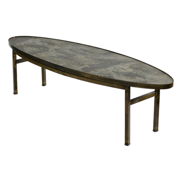 Ming Coffee Table by Philip & Kelvin Laverne, Bronze & Pewter, 1965 For Sale