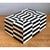This vintage lidded box is a bold exercise in optical geometry, built as a compact rectangular case covered in a...