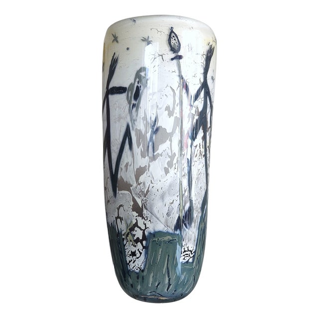 Glass Vase by Sandra De Clerk For Sale