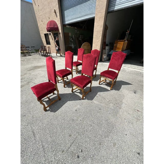 French Country 19th Century Antique French Louis XIII Style Os De Mouton Dining Chairs - Set of 6 For Sale - Image 3 of 12
