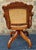 Victorian Late 19th Century Victorian Walnut and Caned Seat and Back Rolling Office Chair For Sale - Image 3 of 7