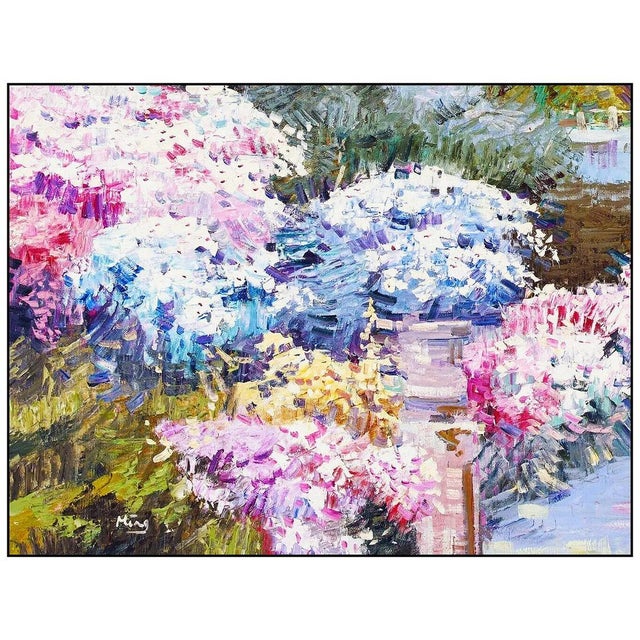 Modern Late 20th Century Blossomed Path to the House, Ming Feng For Sale - Image 3 of 4