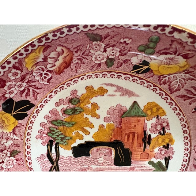 Staffordshire Mid 19th Century Hand Painted Staffordshire Oversized Cup and Saucer For Sale - Image 4 of 17