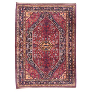 Antique Afshar Persian Rug-5′3″ × 7′7″ For Sale