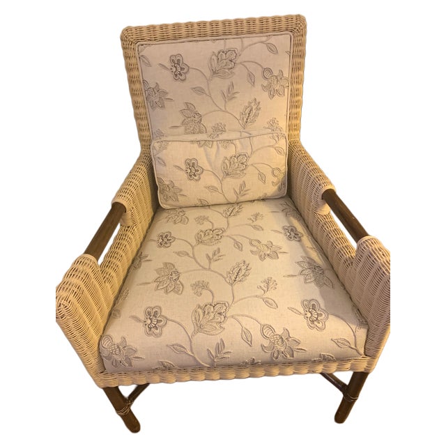 McGuire Woven Bamboo Rattan and Hardwood Armchairs (Pair) For Sale - Image 10 of 18