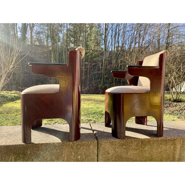 Wood Modernist Armchairs in the style of De Stijl, 1920s, Set of 2 For Sale - Image 7 of 18