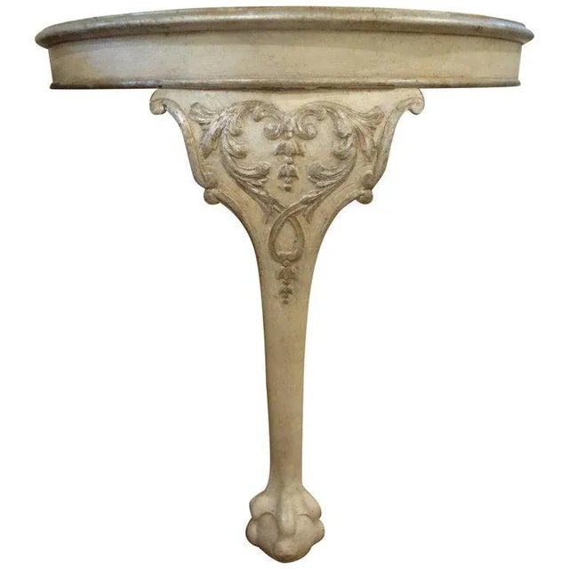 Great pair of early 20th century Venetian painted wood and silver gilt console tables. These stunning Italian console...