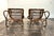 Wood Italian Mid-Century Modern Rattan Lounge Chairs by Franco Albini For Sale - Image 7 of 8