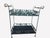 Beautiful vintage Maitland-Smith grapevine bar cart featuring hand-forged metalwork with raised grape clusters, ivy...