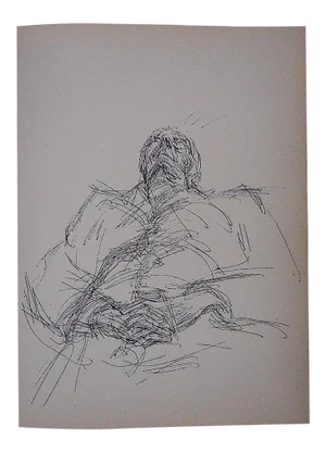 1964 Vintage Giacometti Lithograph for Derriere Le Miroir