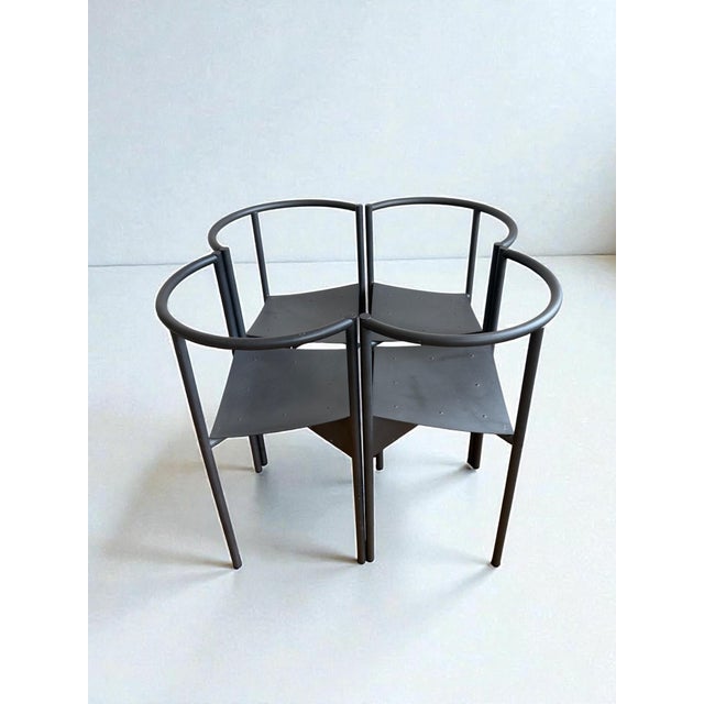 Metal Wendy Wright Chairs by Philippe Starck for Disform, 1986, Set of 4 For Sale - Image 7 of 12