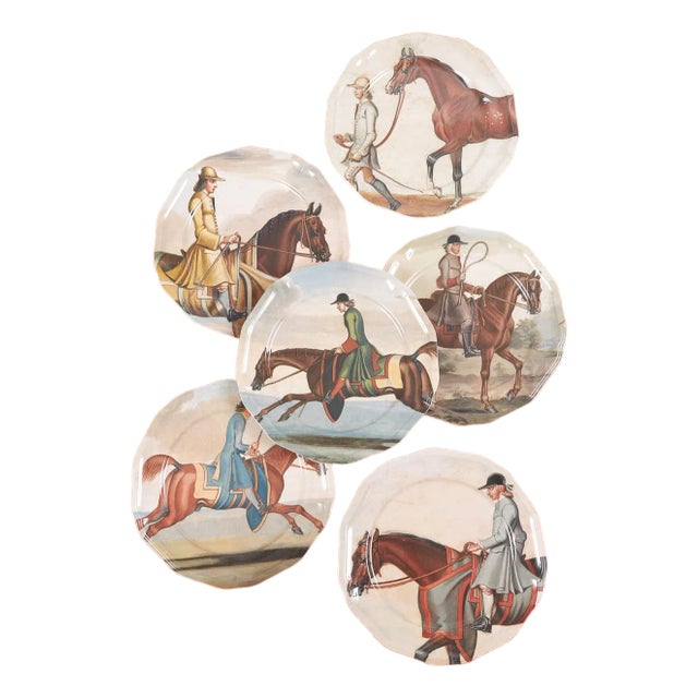 Equine Side Plates, Set of 6 For Sale