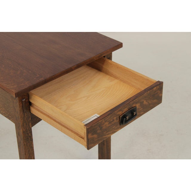Pair Stickley Arts & Crafts Mission Oak Lamp Tables For Sale In Philadelphia - Image 6 of 17
