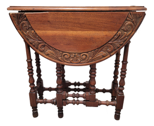 Antique English Oak Carved Table