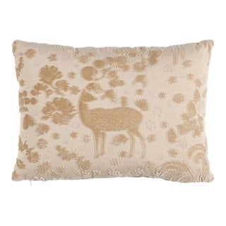 Schumacher Arbor Forest 16"x11" Lumbar Pillow in Champagne For Sale