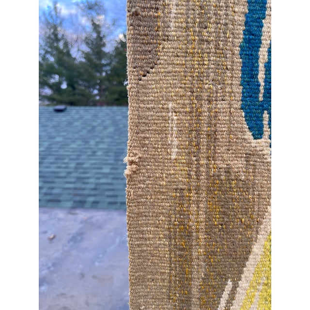 Monumental Vintage Figurative Wool Tapestry For Sale - Image 9 of 12