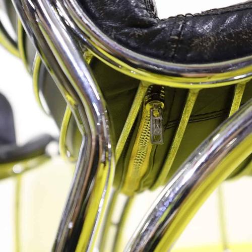 Black Black Faux Leather and Chrome Steel Chairs by Gastone Rinaldi, Set of 4 For Sale - Image 8 of 12