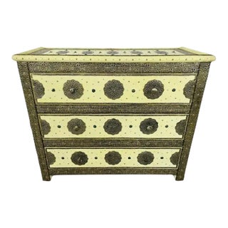 Hollywood Regency Style Off-White Commode, Nightstand or Chest For Sale