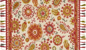 Loloi Rugs Farrah Rug, Ivory / Berry - 1'6"x1'6"